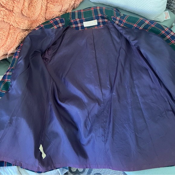 Pendleton vintage 90s Virgin Woolen Plaid Jacket and Pant Suit 16 - Picture 9 of 11